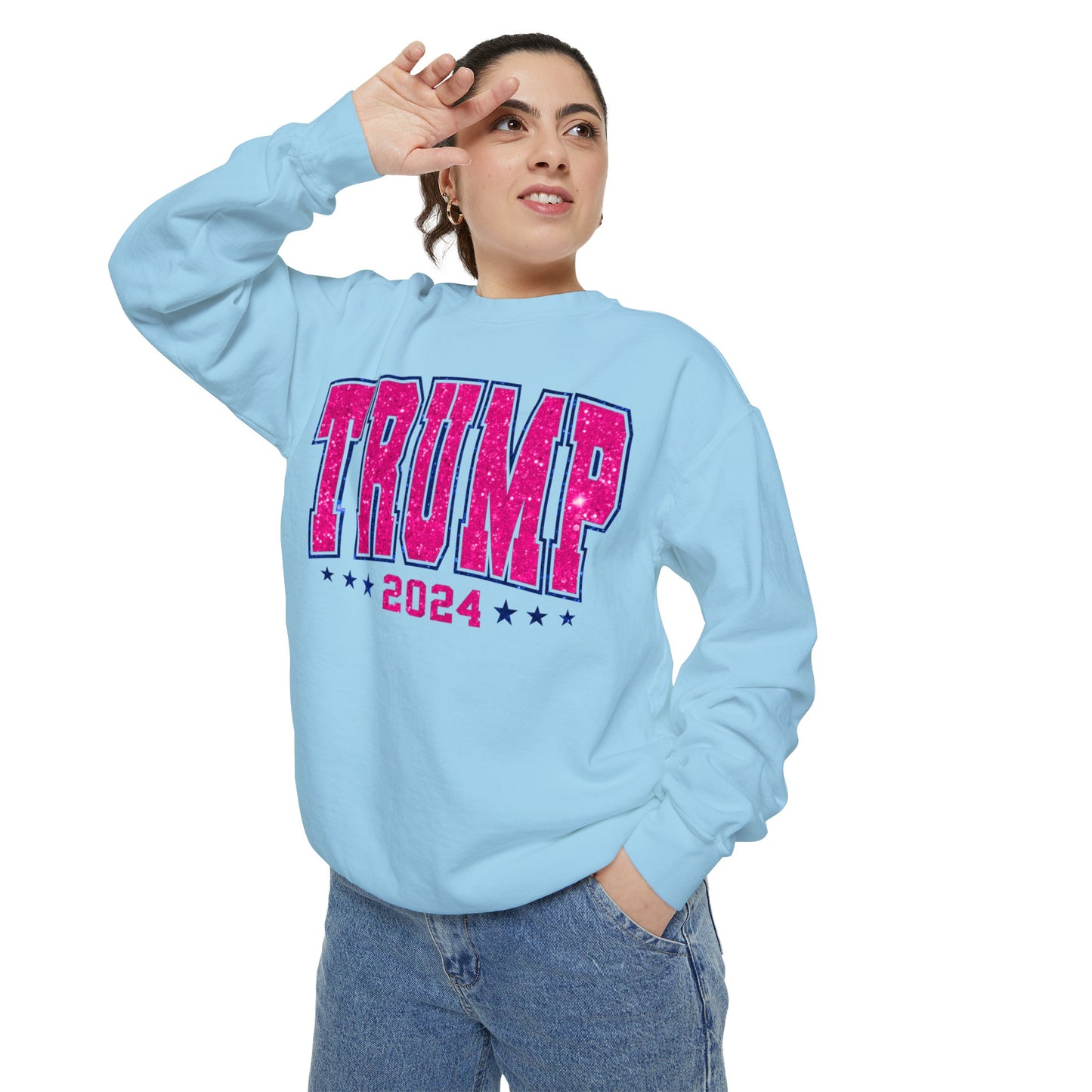 Trump Pink 2024 Unisex Garment-Dyed Sweatshirt