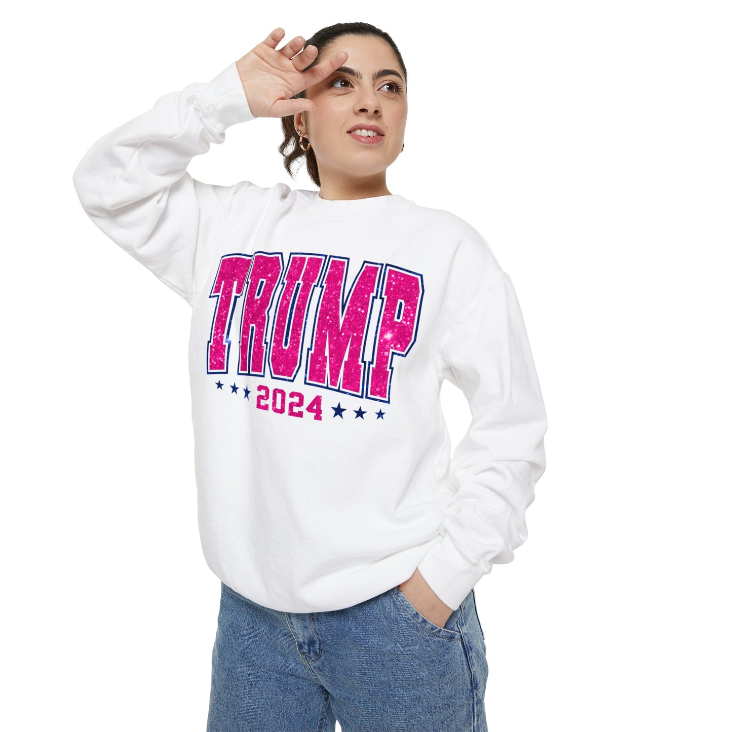 Trump Pink 2024 Unisex Garment-Dyed Sweatshirt