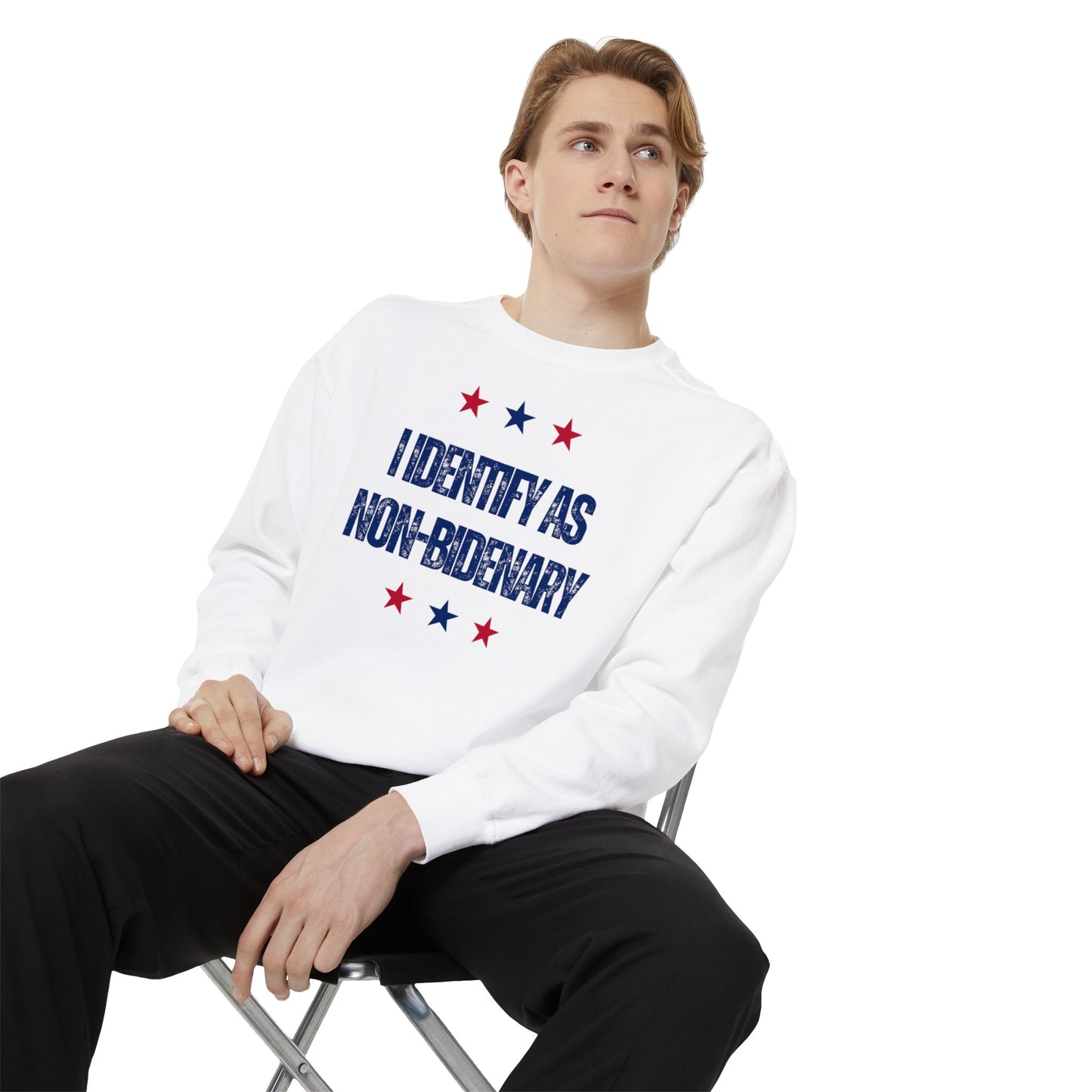 Non-Bidenary Unisex Garment-Dyed Sweatshirt