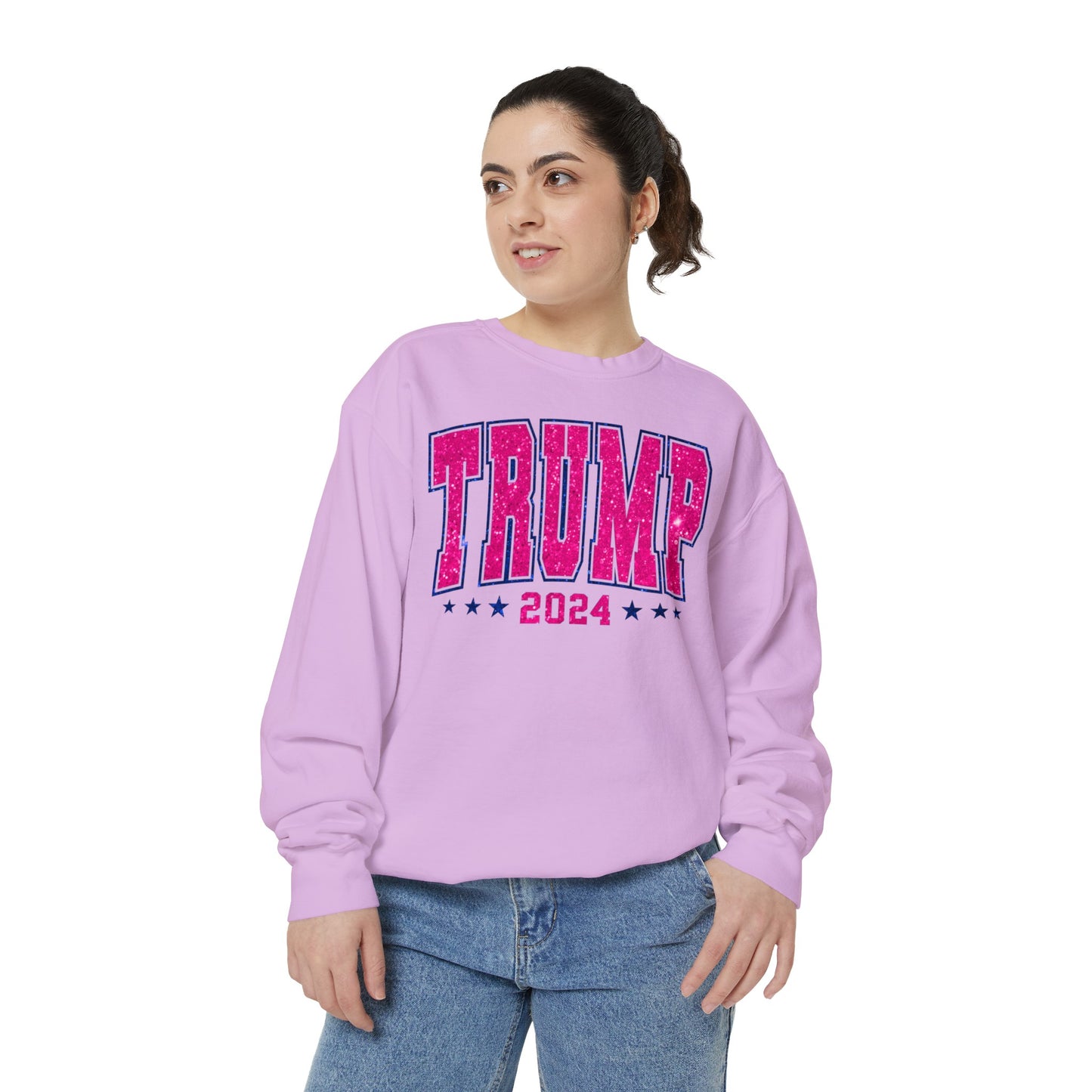 Trump Pink 2024 Unisex Garment-Dyed Sweatshirt