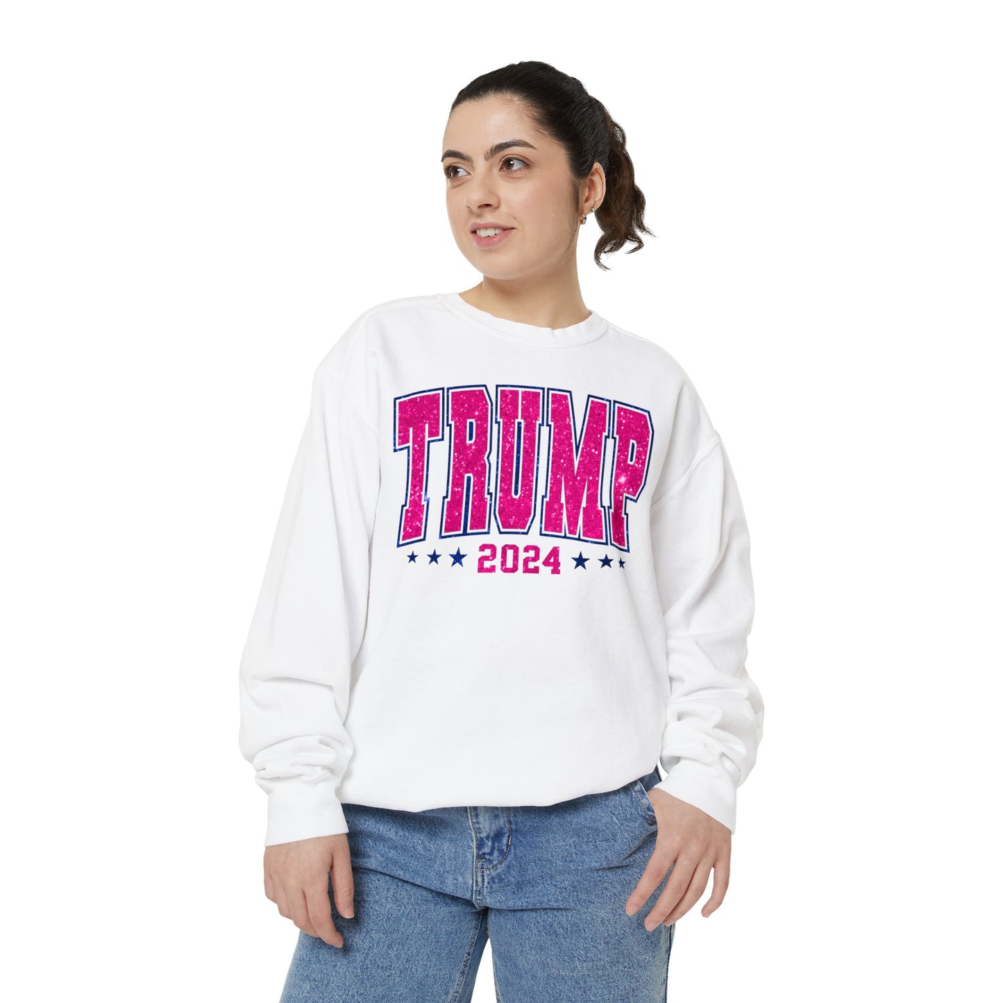 Trump Pink 2024 Unisex Garment-Dyed Sweatshirt