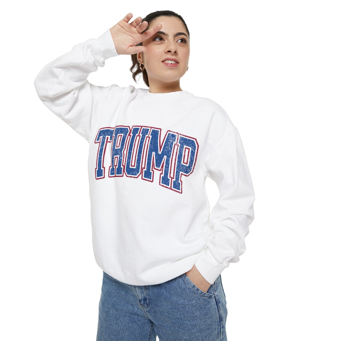 Trump Blue Unisex Garment-Dyed Sweatshirt