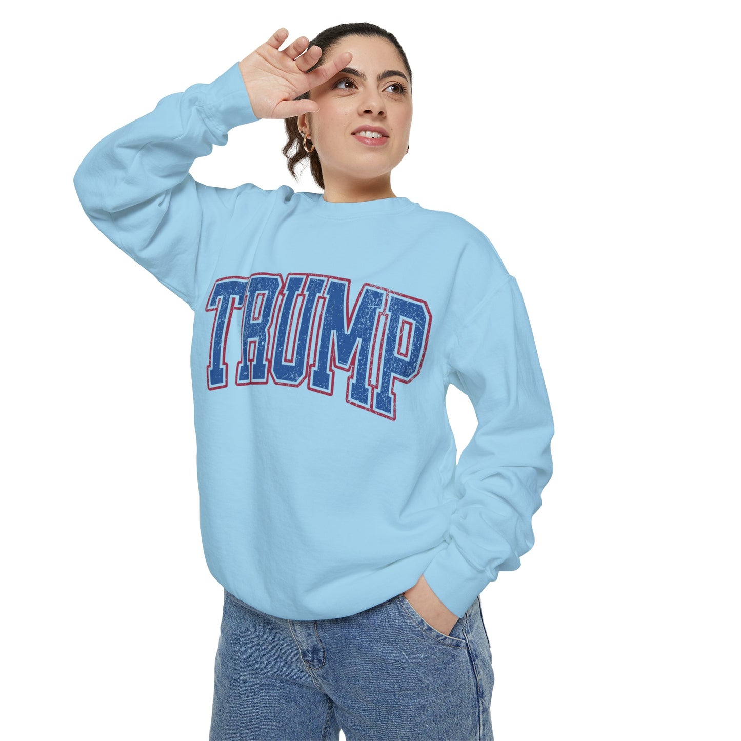 Trump Blue Unisex Garment-Dyed Sweatshirt