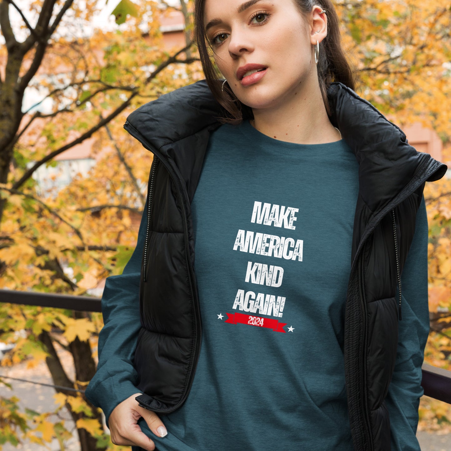 Make America Kind Again Unisex Long Sleeve Tee