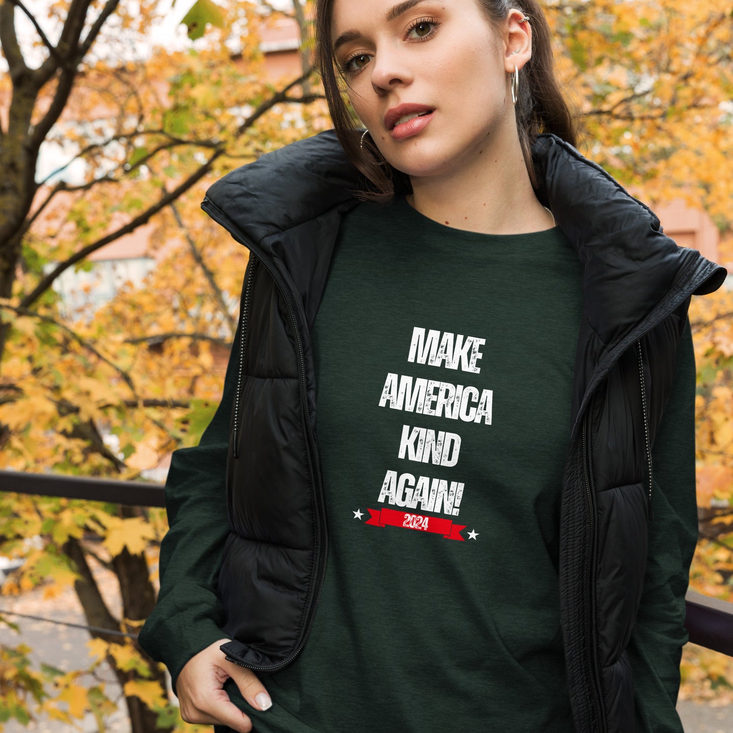 Make America Kind Again Unisex Long Sleeve Tee