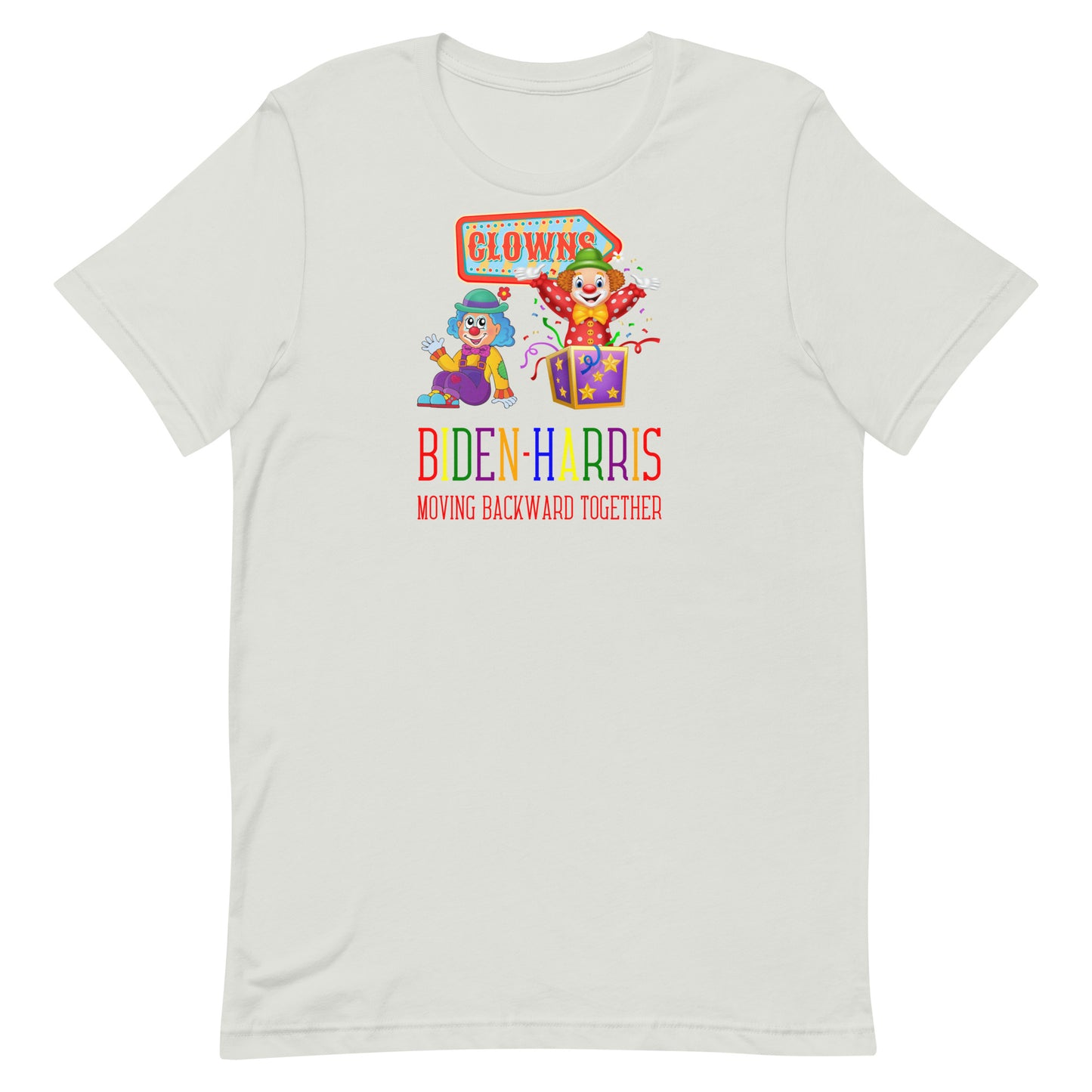 Moving Backwards Clown Unisex t-shirt