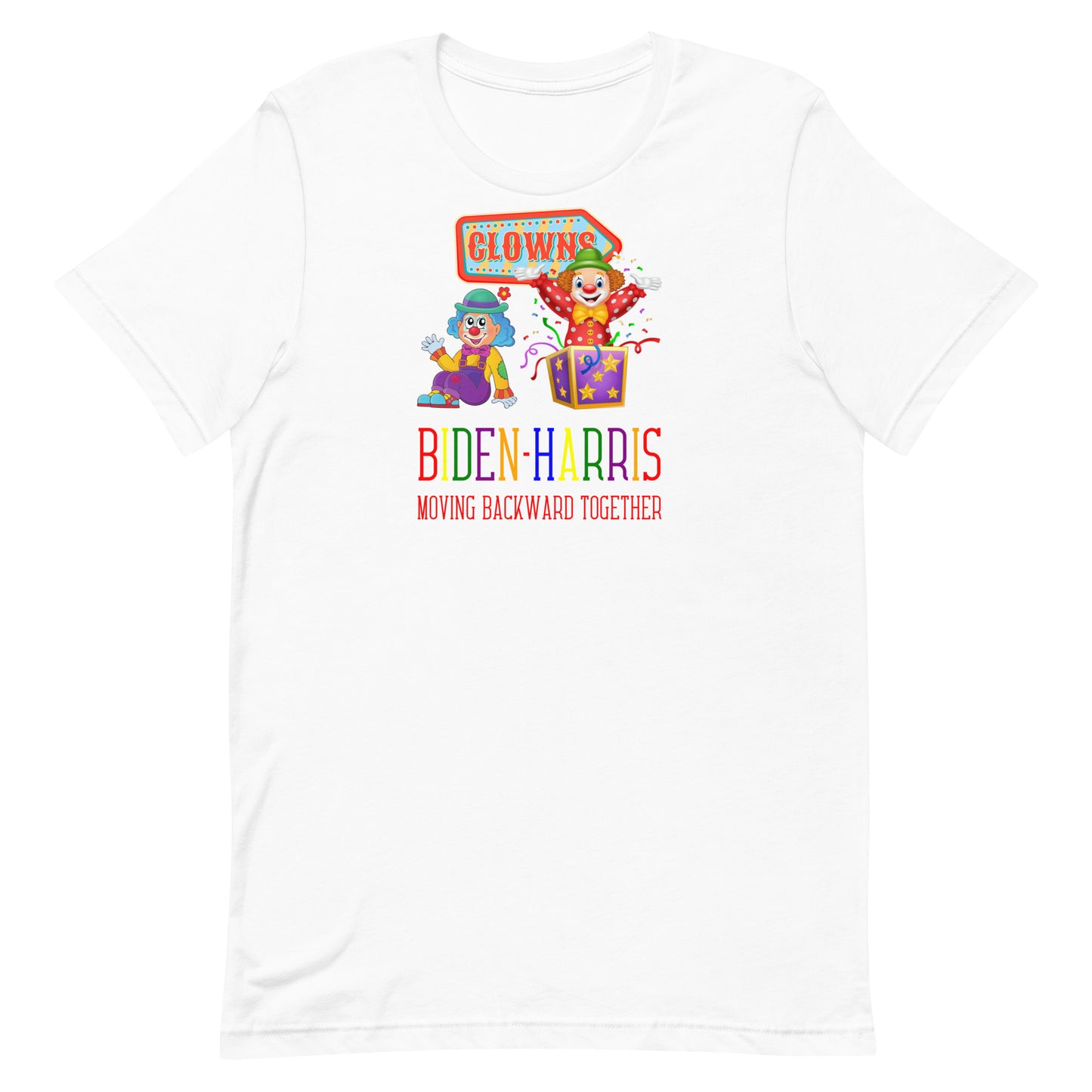 Moving Backwards Clown Unisex t-shirt