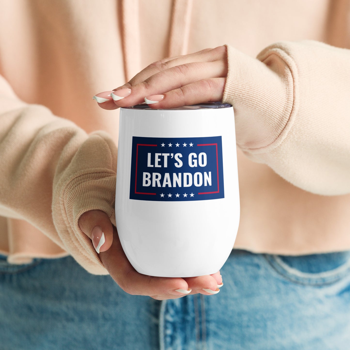 Let's Go Brandon Wine tumbler