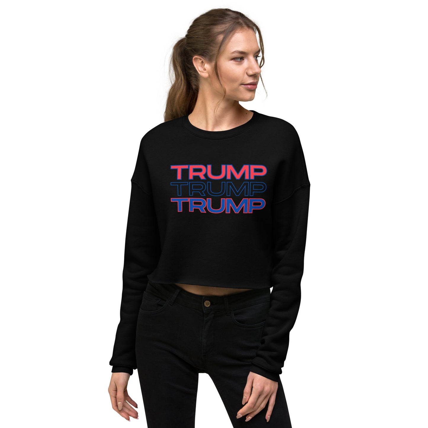 Trump Trump Trump Crop Sweatshirt