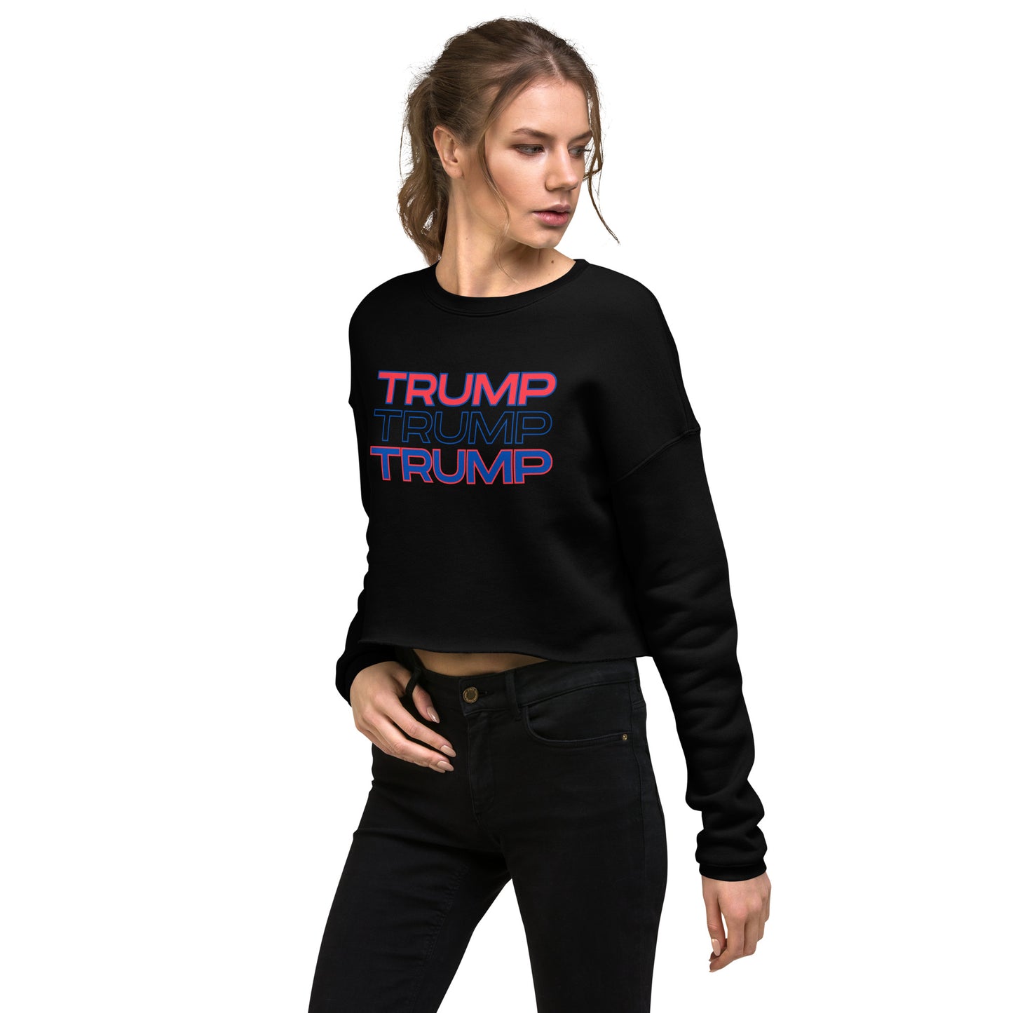 Trump Trump Trump Crop Sweatshirt