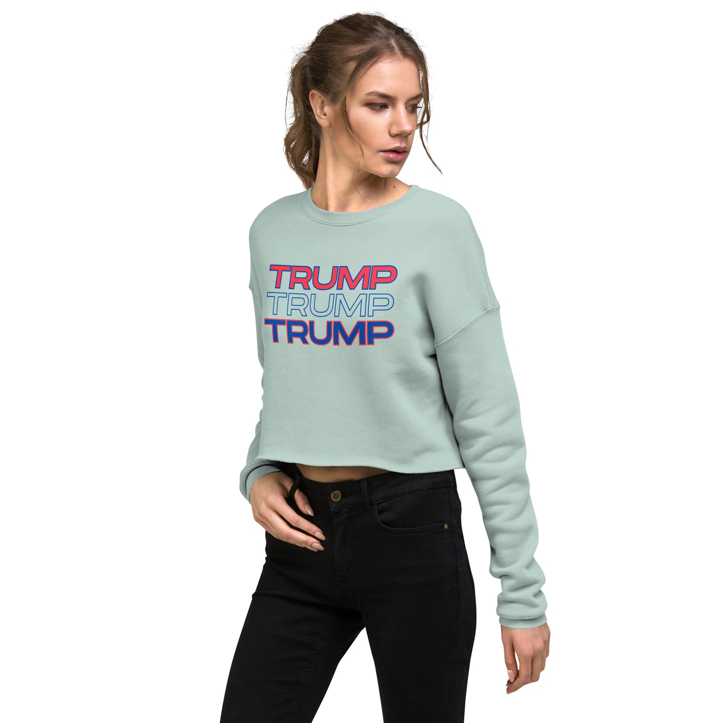 Trump Trump Trump Crop Sweatshirt