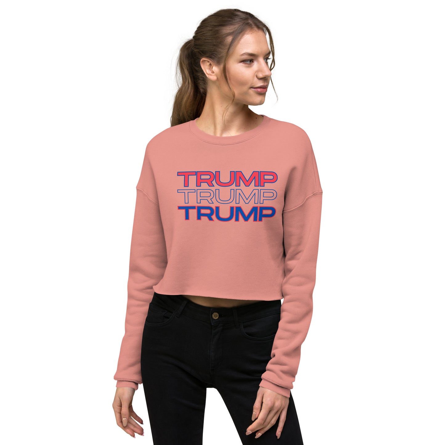 Trump Trump Trump Crop Sweatshirt